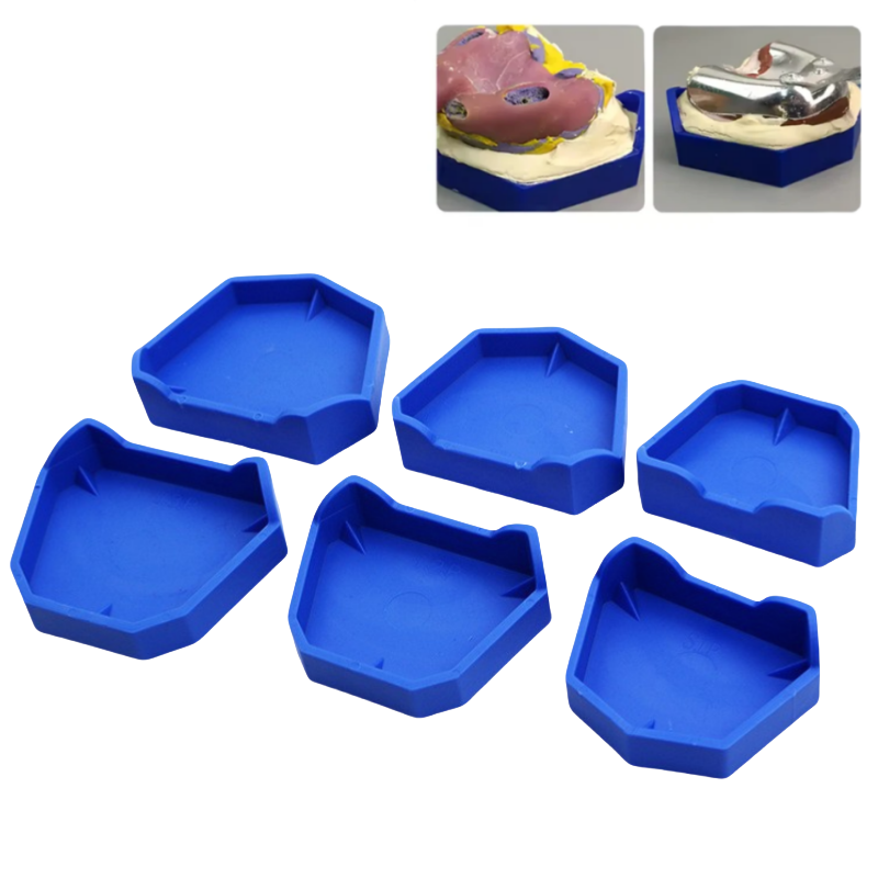 Teeth Whitening Tray - 6-delige tandmodel basisset, gipsmodelbak, siliconen rubberen
