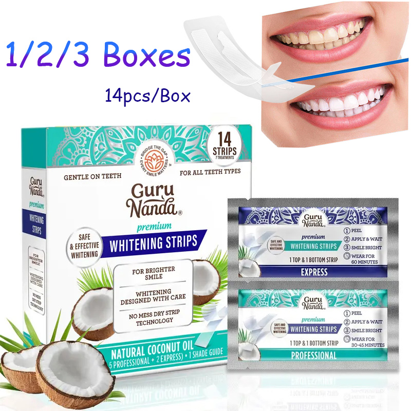 Teeth Whitening Veneers - 14 stks/doos Kokosolie Tanden Witte Strips,