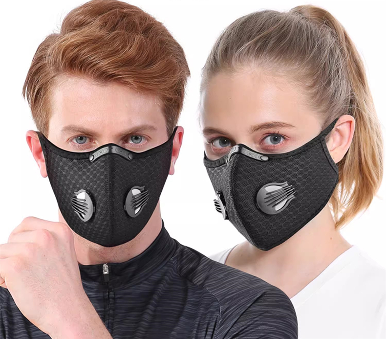 Teeth Whitening Mask - Fietsmasker, sportief, wasbaar, herbruikbaar, met filter,