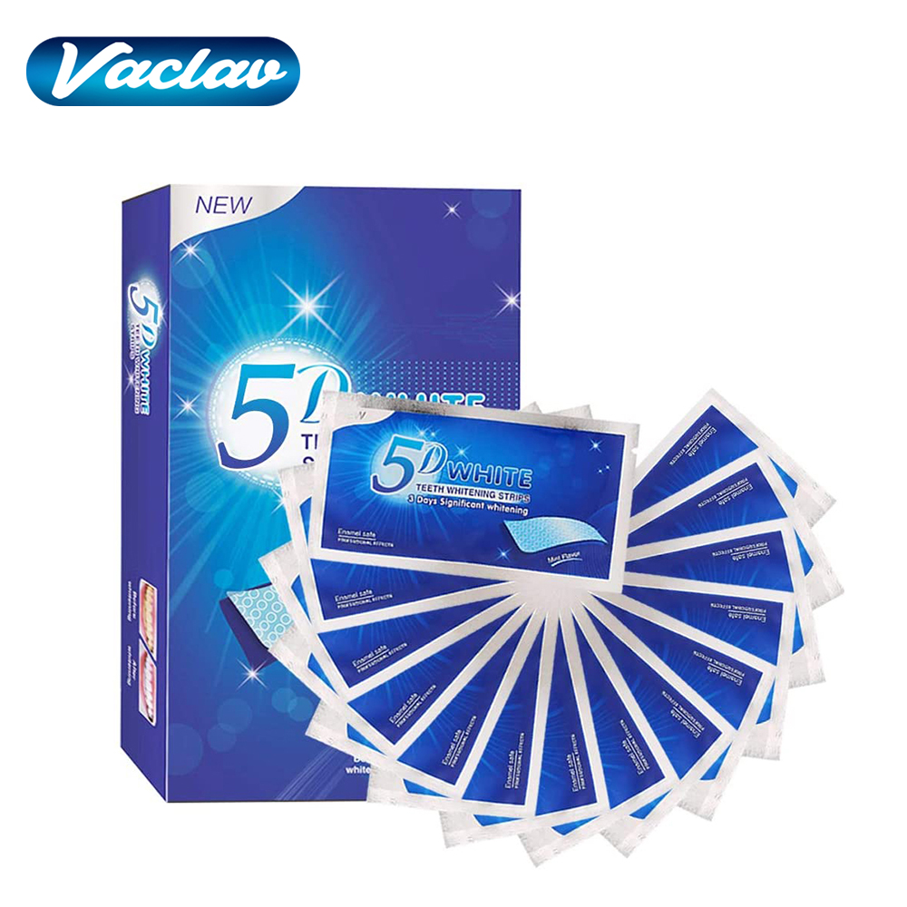 Teeth Whitening Gel - 5D Witmakende Tandstrips, Whitening Gel, Witmakende