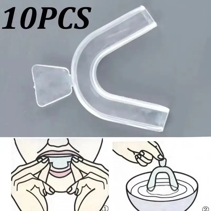 Teeth Whitening Tray - 10 stuks siliconen mondbeschermer, tandenbleekbeschermer, nachtbijter,