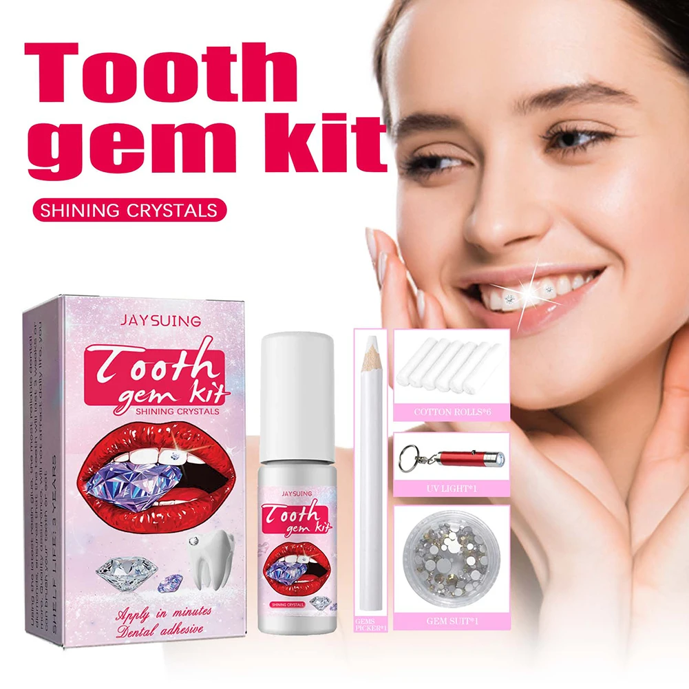 Teeth Whitening Kit With Light - Diy Tand Edelstenen Kit Met Kristallen