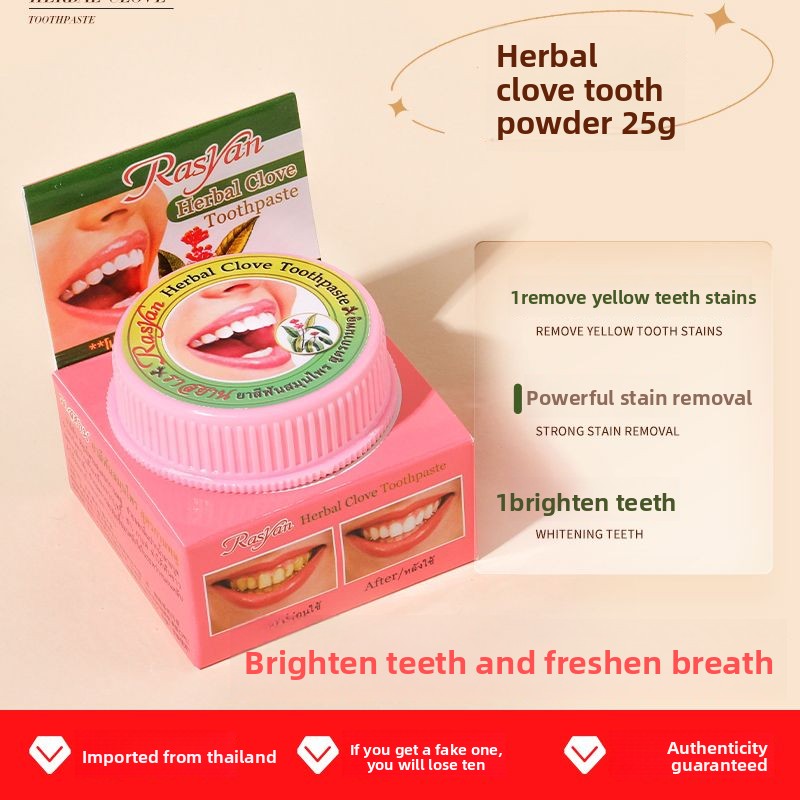 25g Rasyan Thai Clove Coconut  - Teeth Whitening In Thailand recensie en prijs