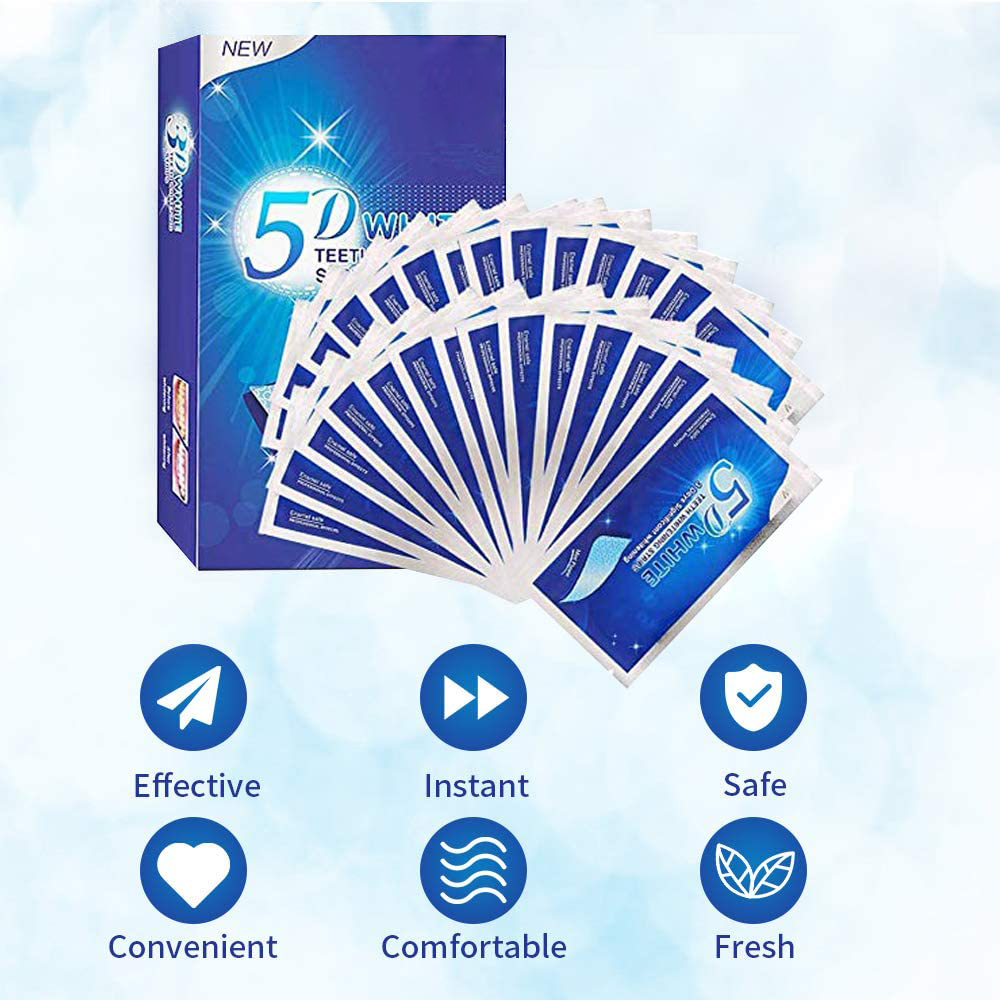 5D Witmakende Tandstrips, Whit - Teeth Whitening Gel recensie en prijs