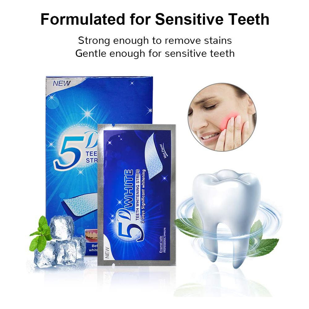 5D Witmakende Tandstrips, Whit - Teeth Whitening Gel recensie en prijs