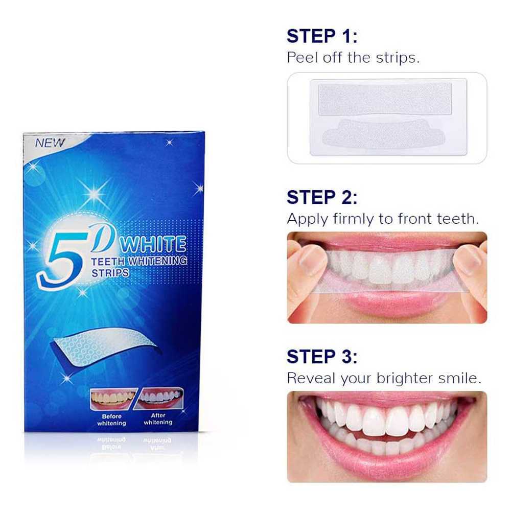 5D Witmakende Tandstrips, Whit - Teeth Whitening Gel recensie en prijs