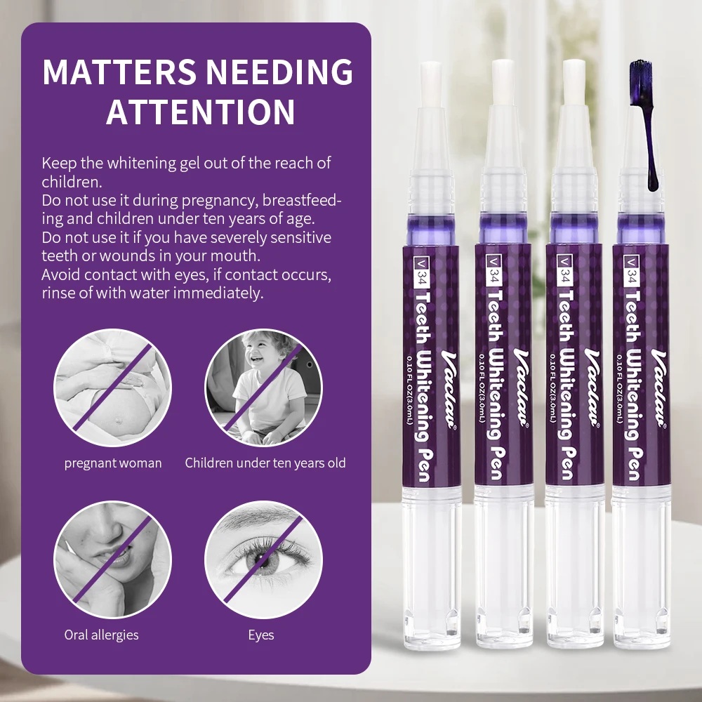 Vaclav V34 Paarse tandenbleekg - Teeth Whitening Gel recensie en prijs