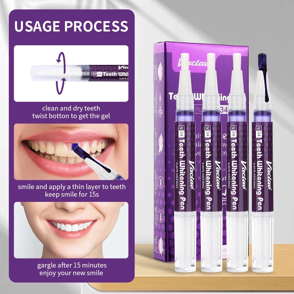 Vaclav V34 Paarse tandenbleekg - Teeth Whitening Gel recensie en prijs